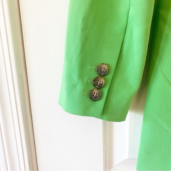 TOPSHOP Neon Green Longline Belted Blazer NWOT - Picture 9 of 9